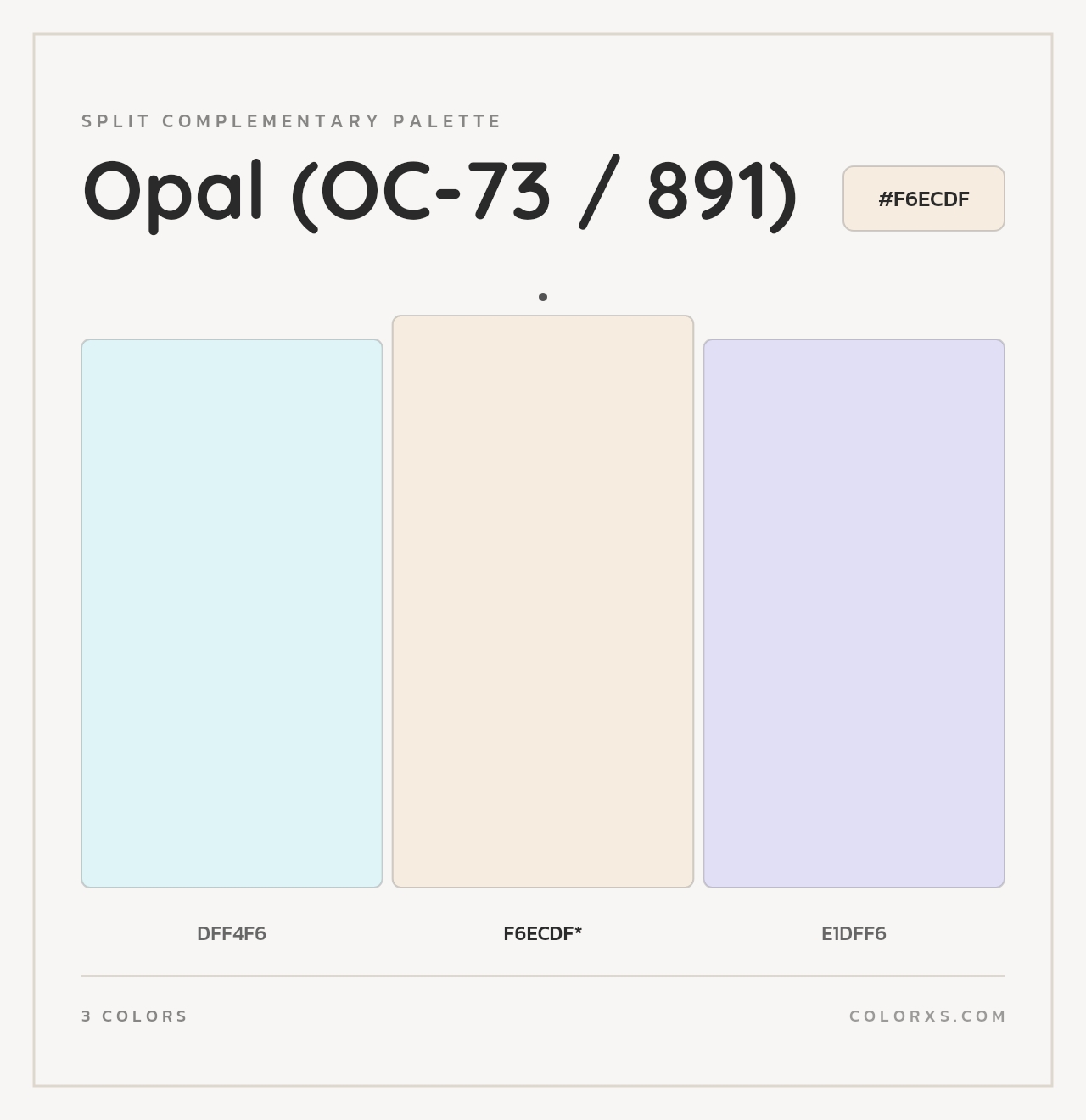 Opal (OC-73 / 891) - Split-Complementary Color Palette