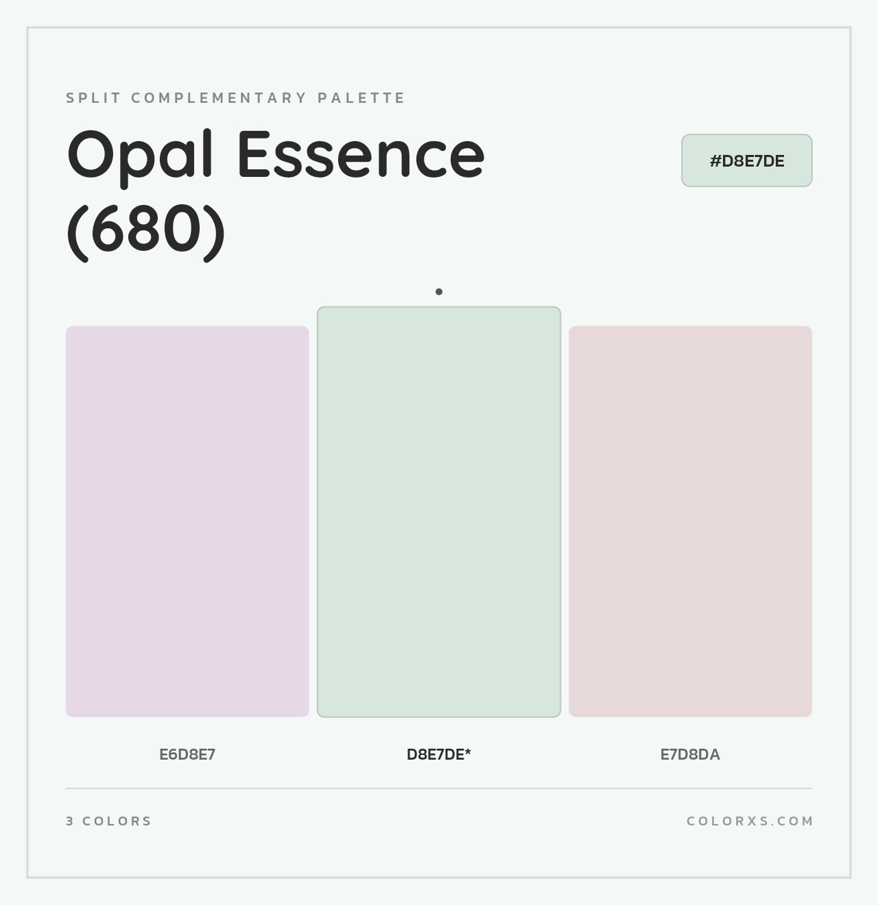 Opal Essence (680) - Split-Complementary Color Palette