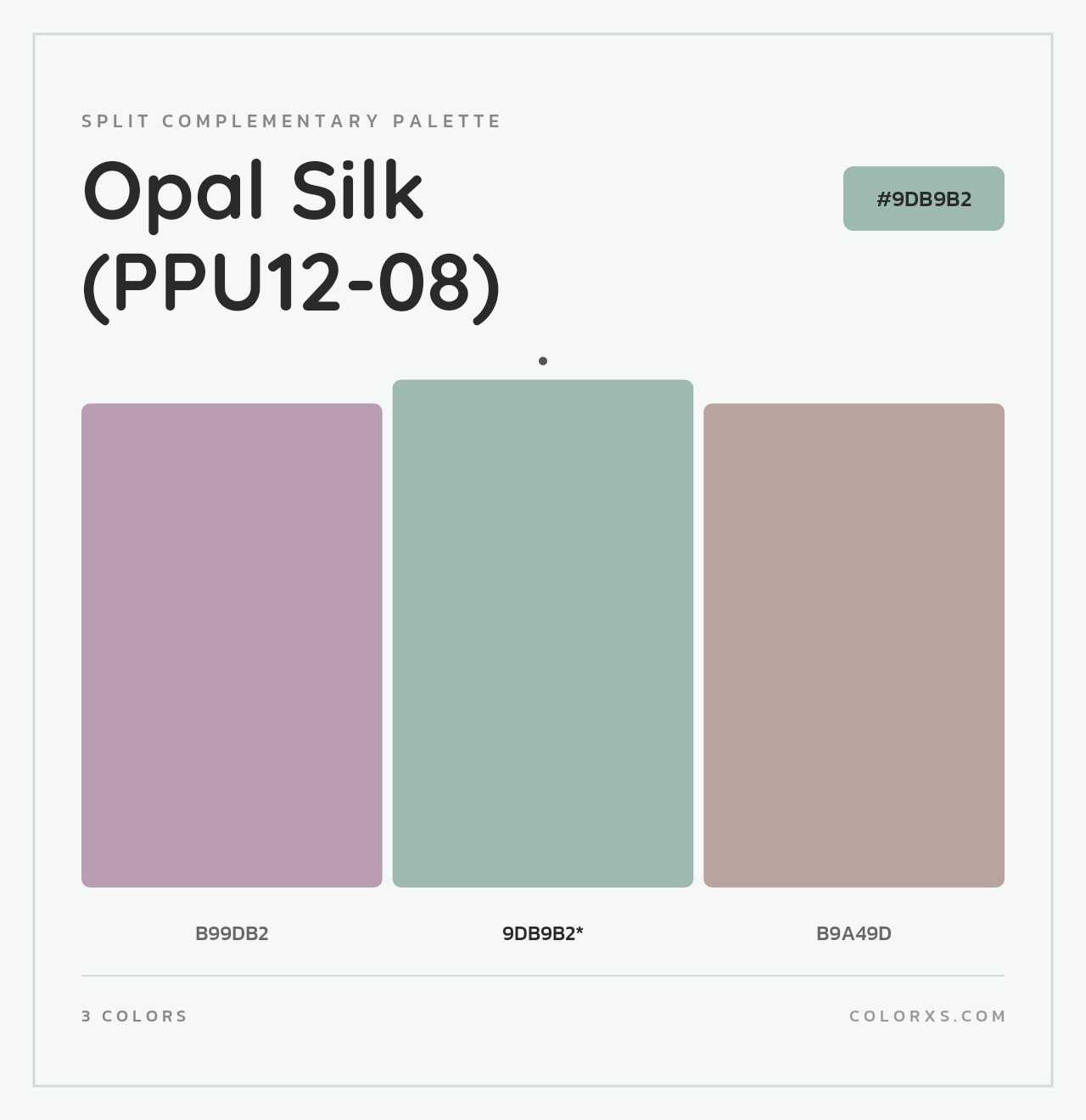 Opal Silk (PPU12-08) - Split-Complementary Color Palette