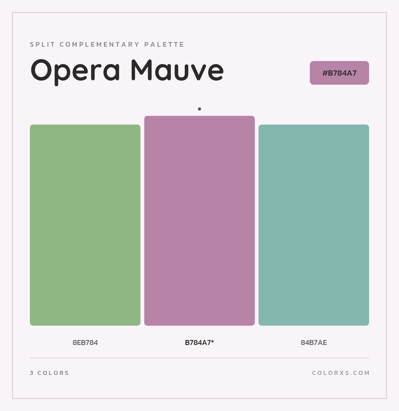 Opera Mauve - Split-Complementary Color Palette