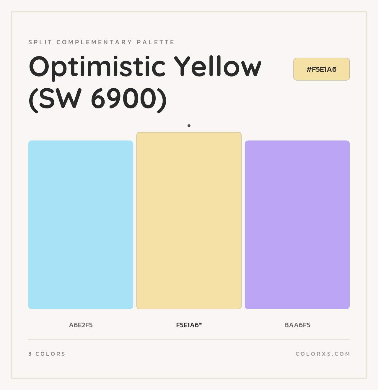 Optimistic Yellow (SW 6900) - Split-Complementary Color Palette