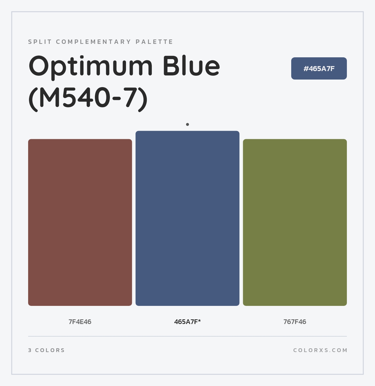 Optimum Blue (M540-7) - Split-Complementary Color Palette