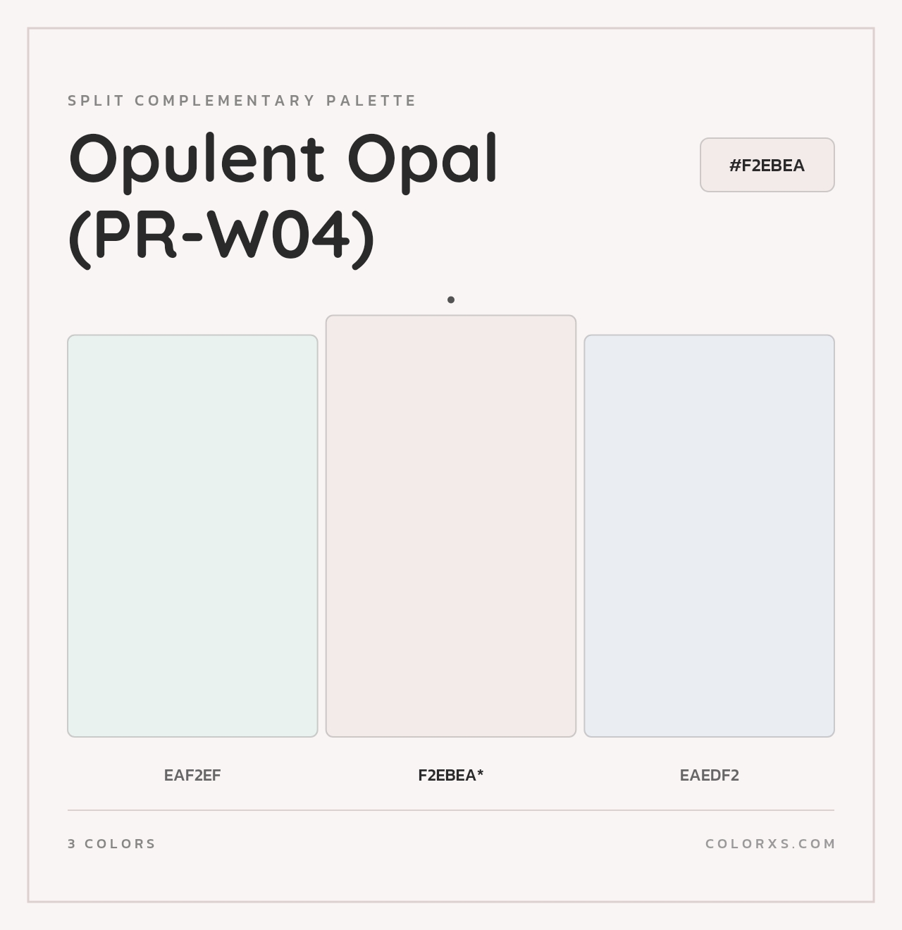 Opulent Opal (PR-W04) - Split-Complementary Color Palette