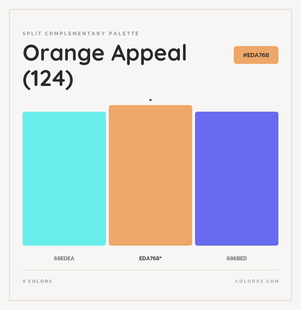 Orange Appeal (124) - Split-Complementary Color Palette
