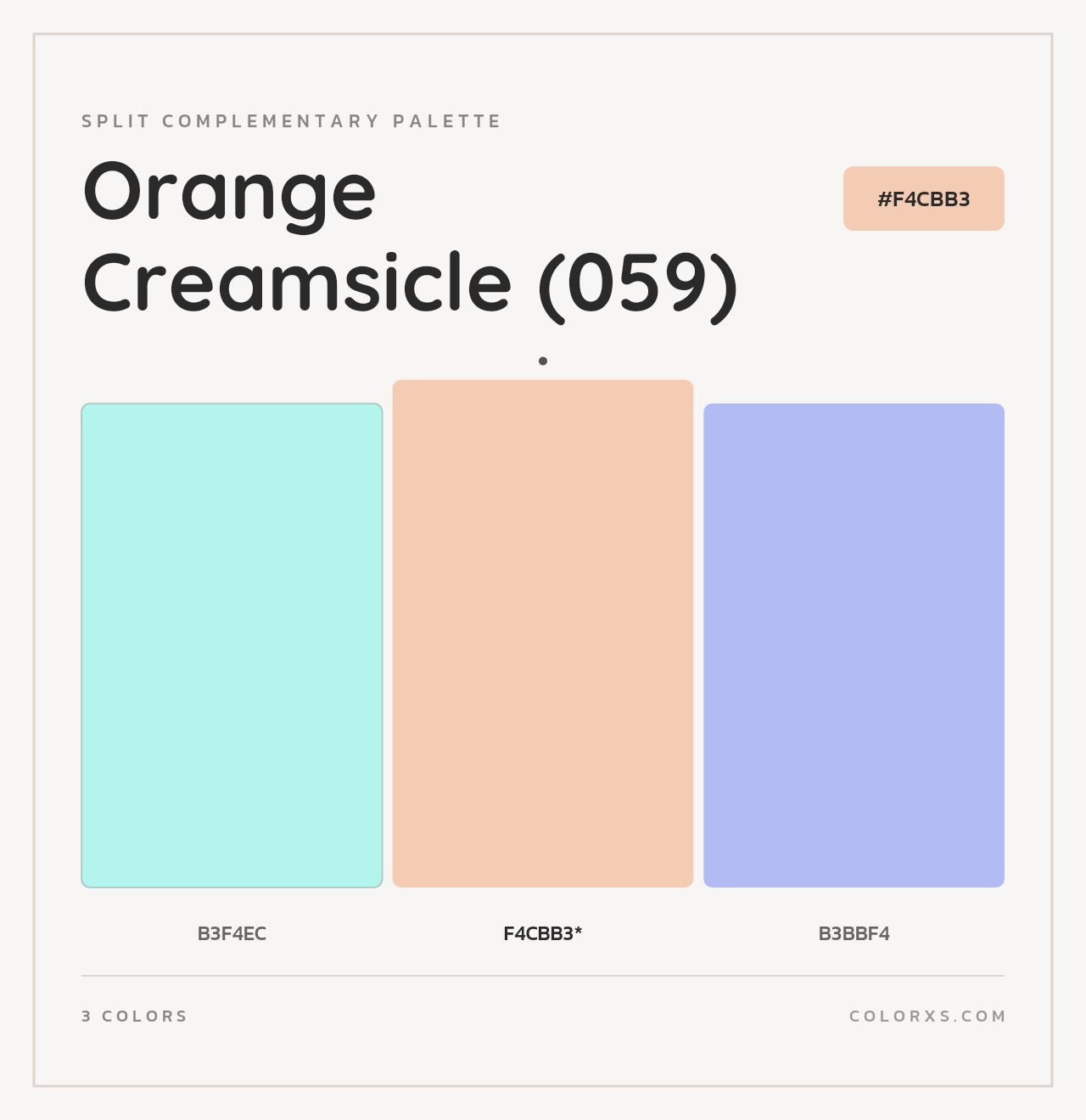 Orange Creamsicle (059) - Split-Complementary Color Palette