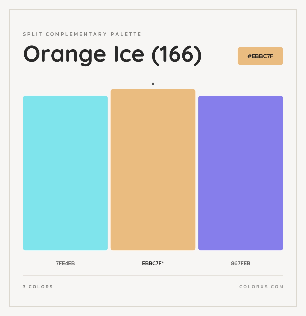 Orange Ice (166) - Split-Complementary Color Palette