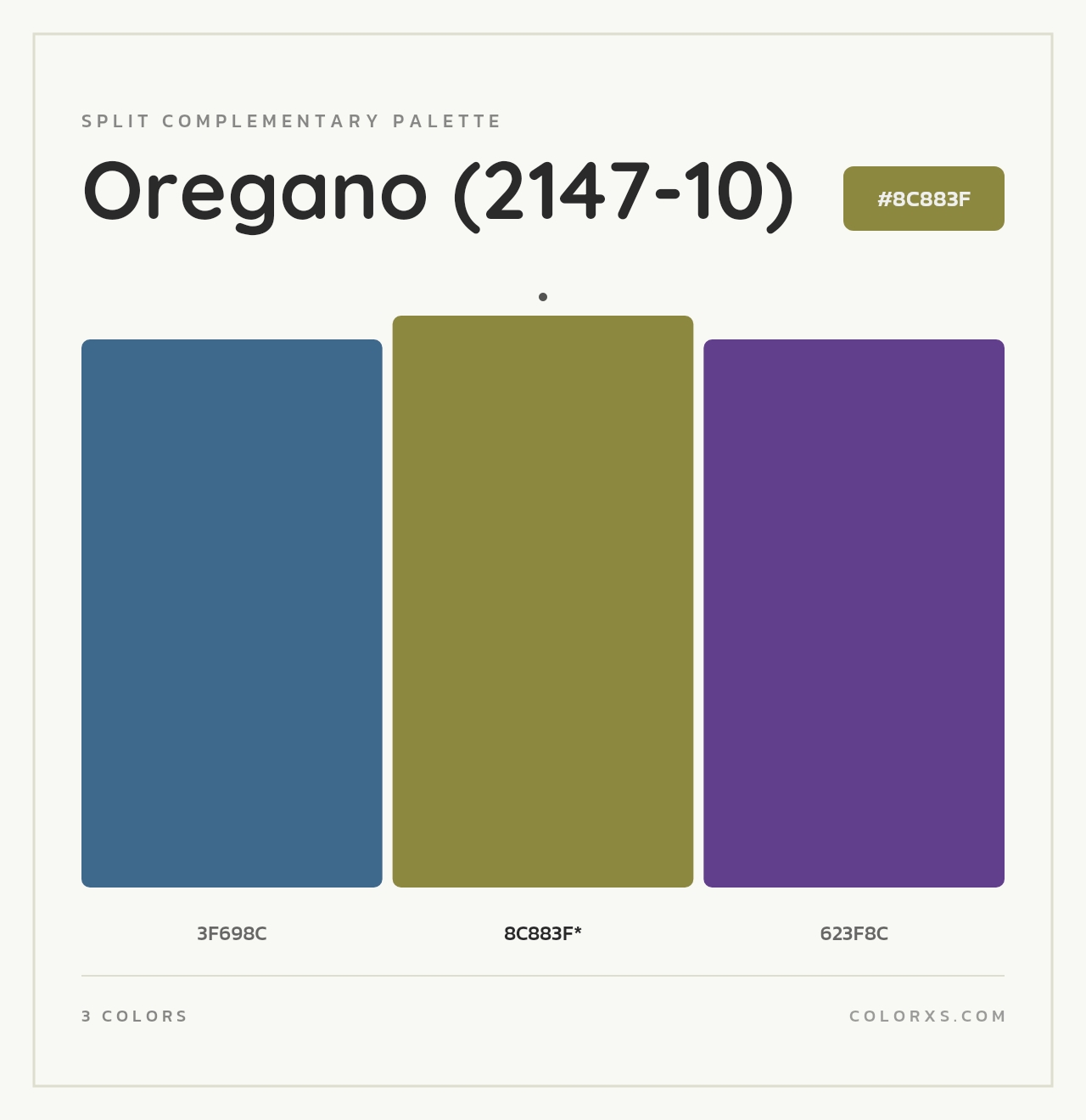 Oregano (2147-10) - Split-Complementary Color Palette