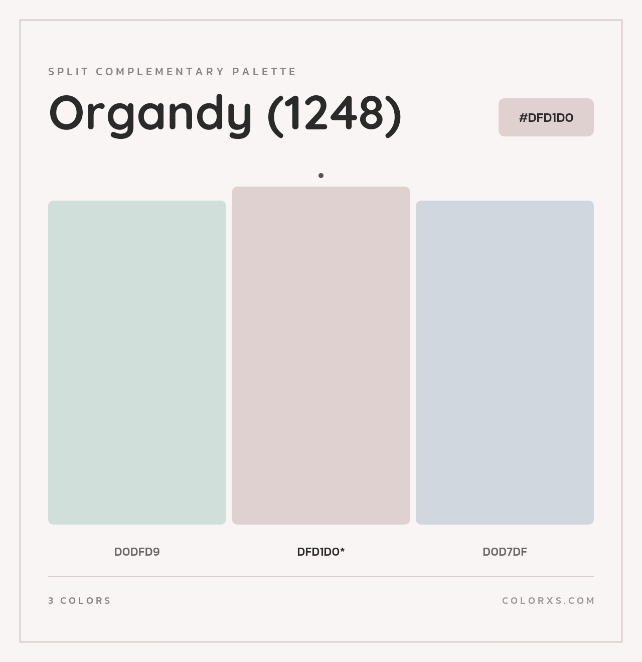 Organdy (1248) - Split-Complementary Color Palette