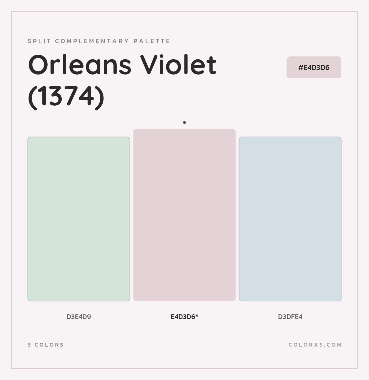 Orleans Violet (1374) - Split-Complementary Color Palette