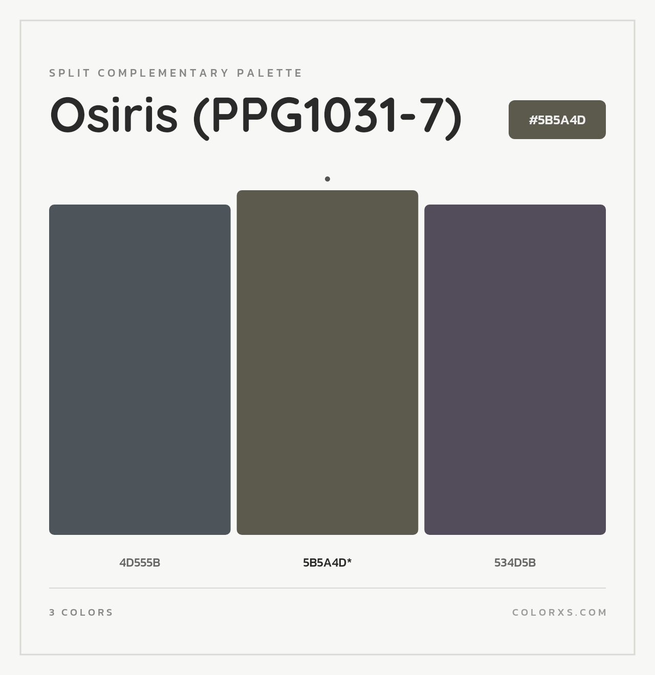 Osiris (PPG1031-7) - Split-Complementary Color Palette
