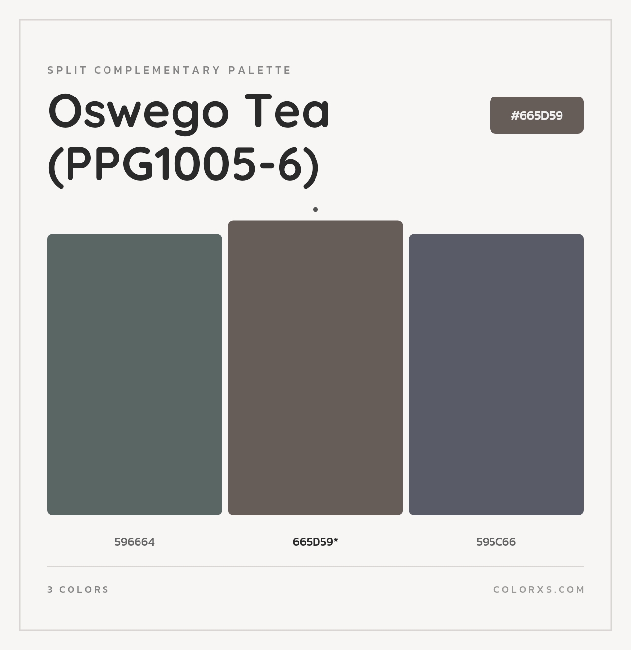 Oswego Tea (PPG1005-6) - Split-Complementary Color Palette