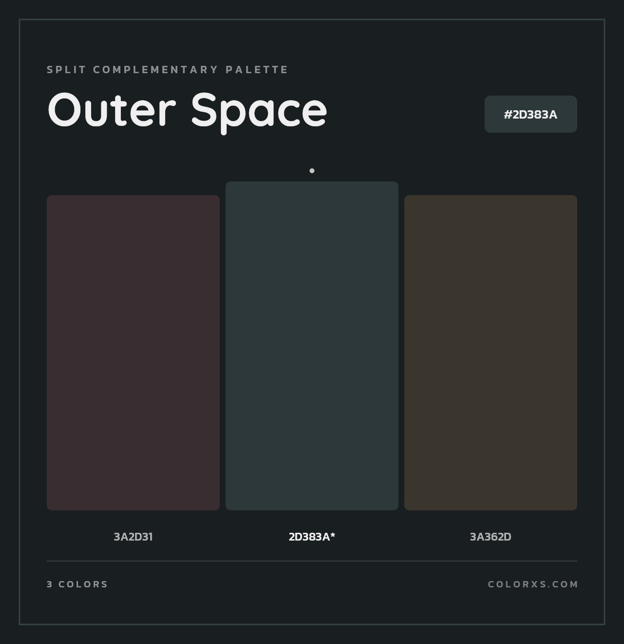 Outer Space - Split-Complementary Color Palette