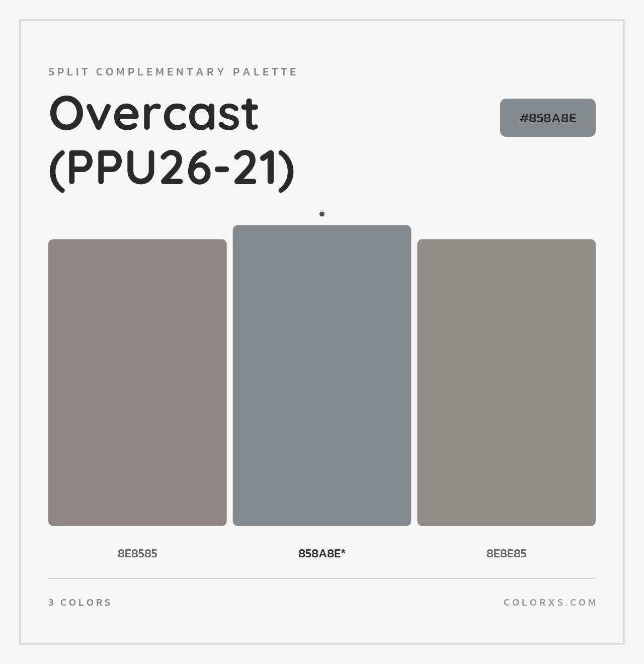 Overcast (PPU26-21) - Split-Complementary Color Palette