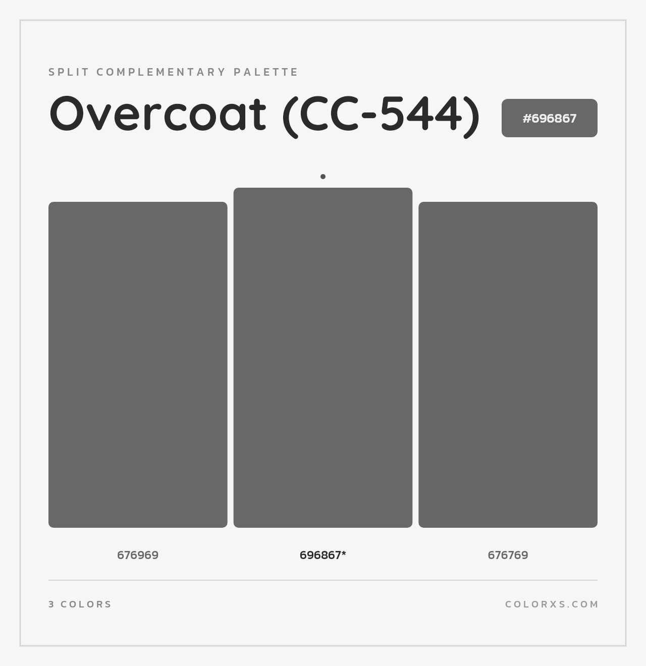 Overcoat (CC-544) - Split-Complementary Color Palette