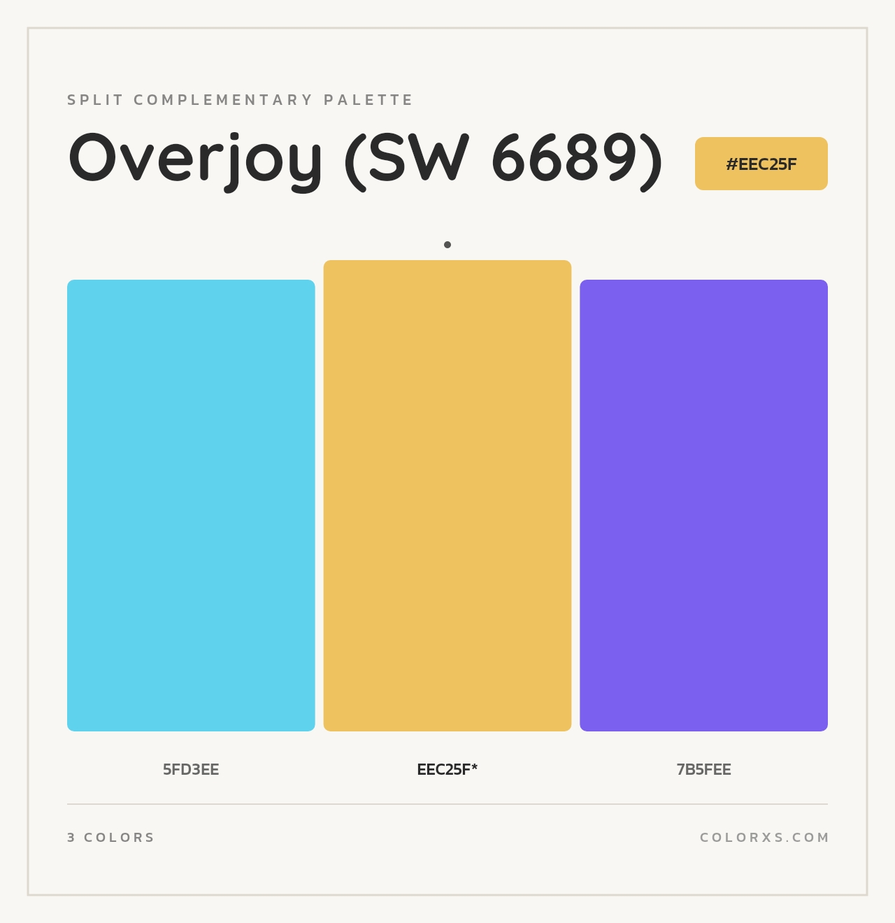 Overjoy (SW 6689) - Split-Complementary Color Palette