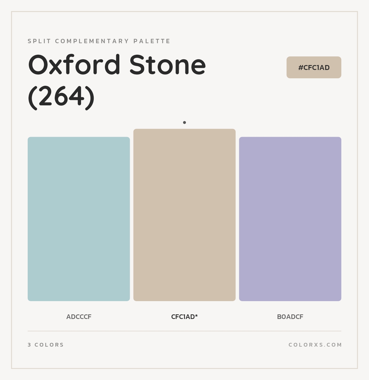 Oxford Stone (264) - Split-Complementary Color Palette