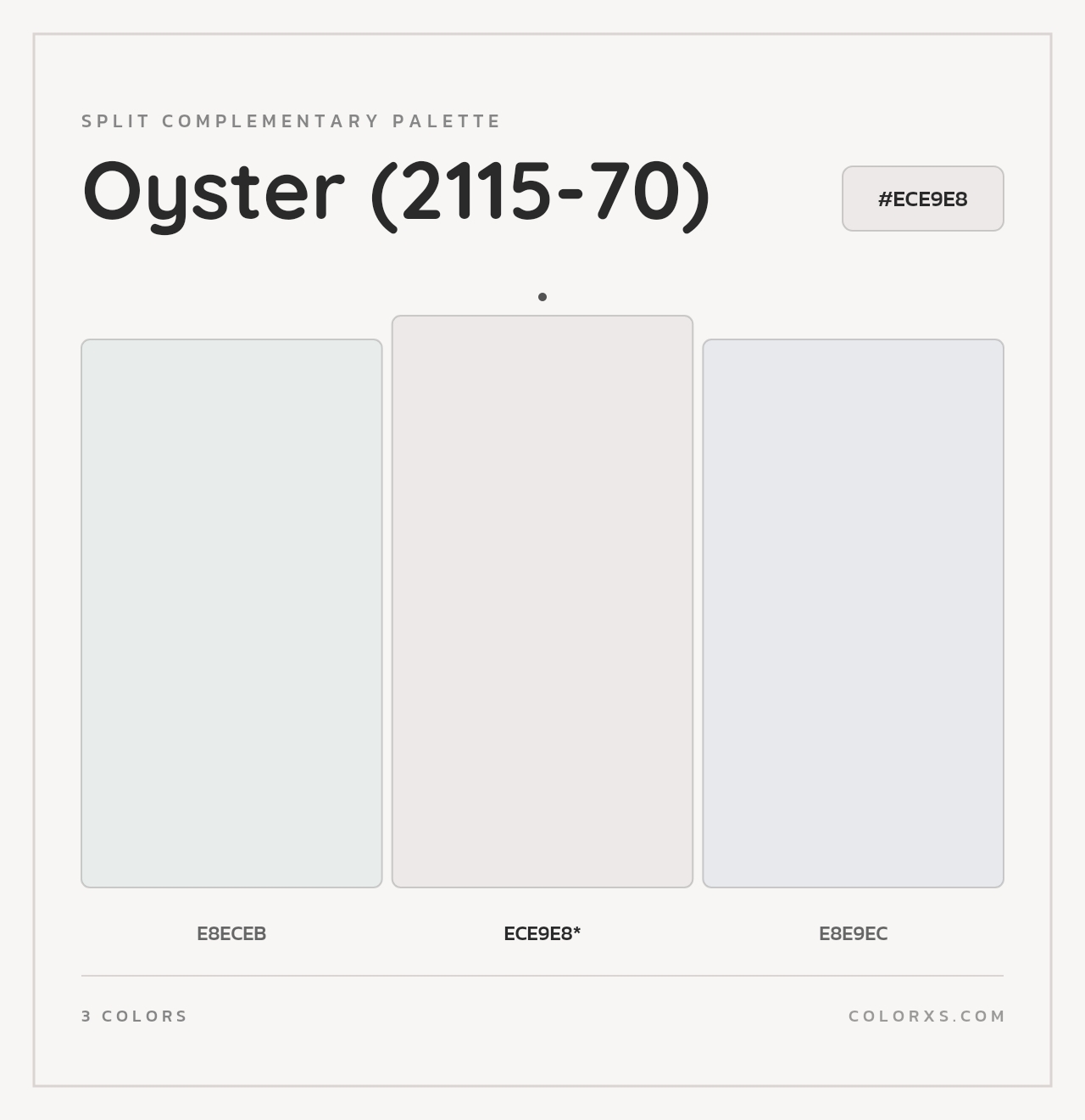 Oyster (2115-70) - Split-Complementary Color Palette