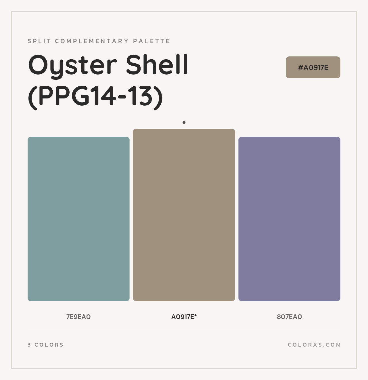 Oyster Shell (PPG14-13) - Split-Complementary Color Palette