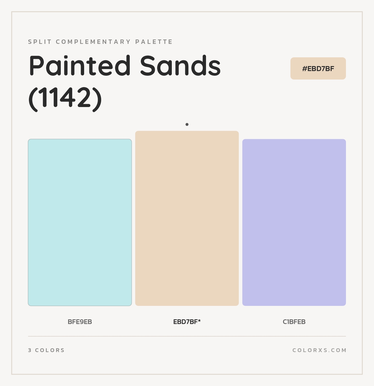 Painted Sands (1142) - Split-Complementary Color Palette