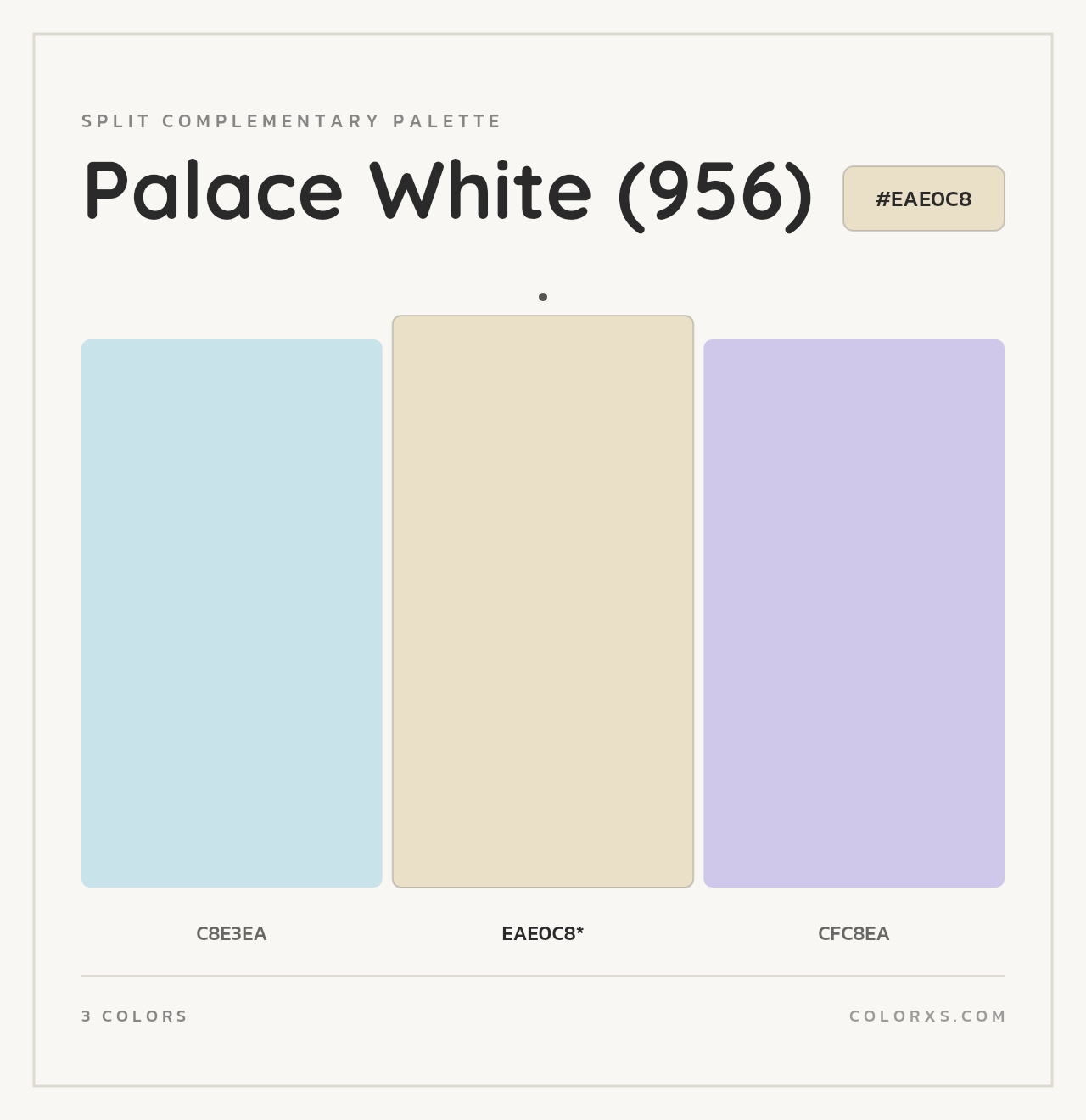 Palace White (956) - Split-Complementary Color Palette