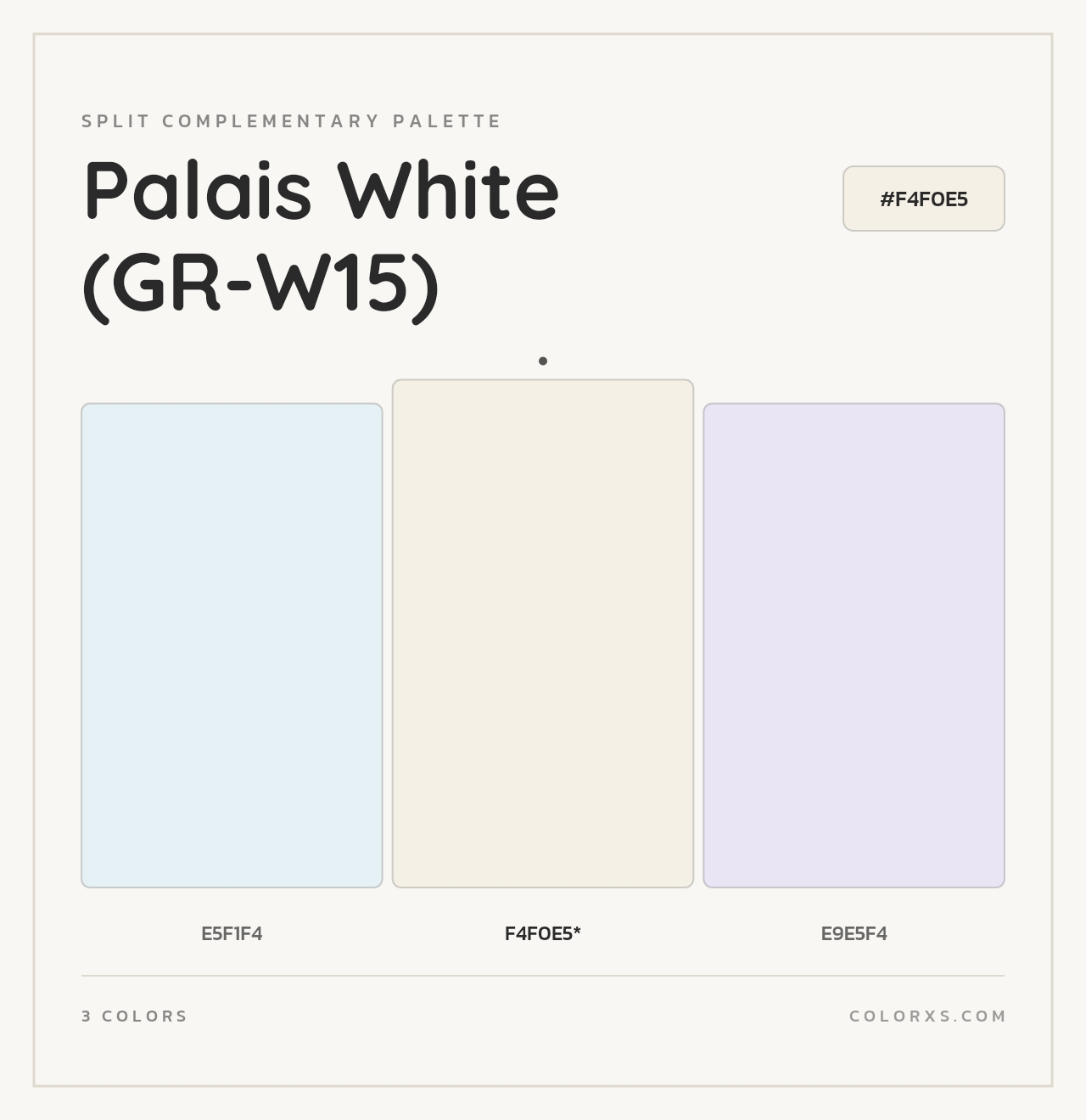 Palais White (GR-W15) - Split-Complementary Color Palette