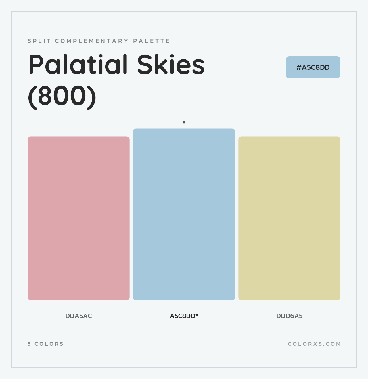 Palatial Skies (800) - Split-Complementary Color Palette