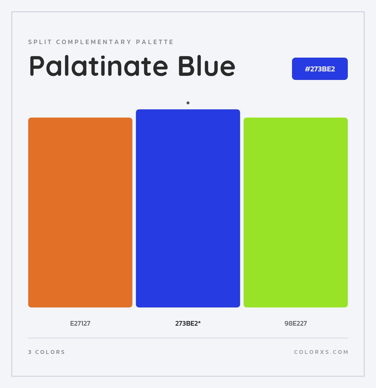 Palatinate Blue - Split-Complementary Color Palette