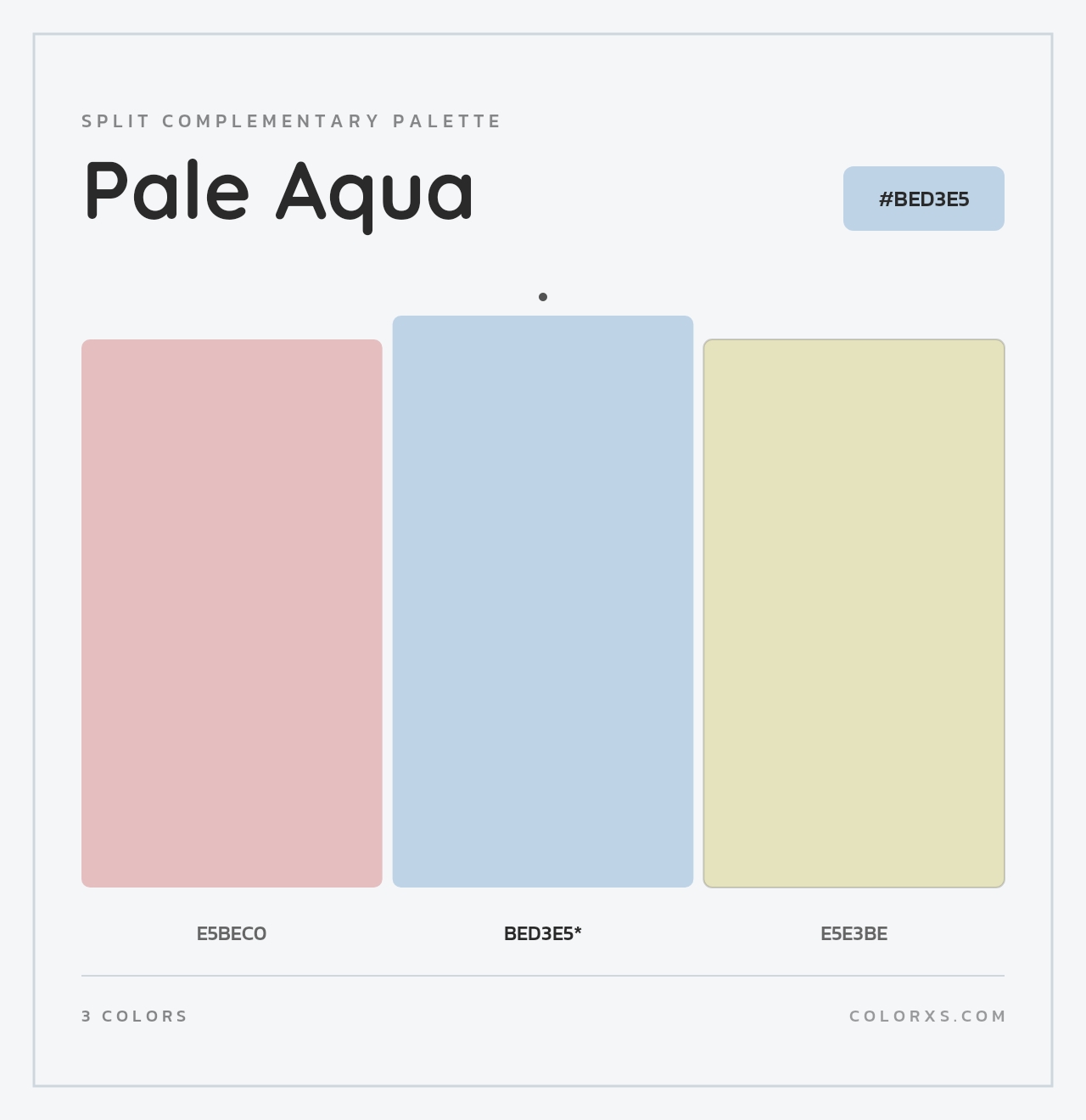 Pale Aqua - Split-Complementary Color Palette