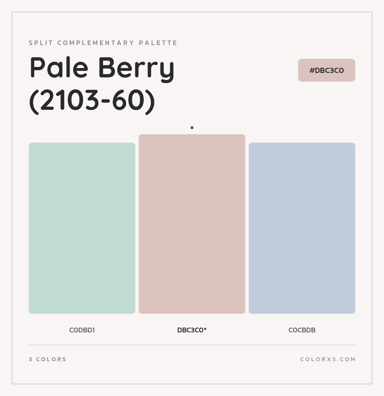 Pale Berry (2103-60) - Split-Complementary Color Palette