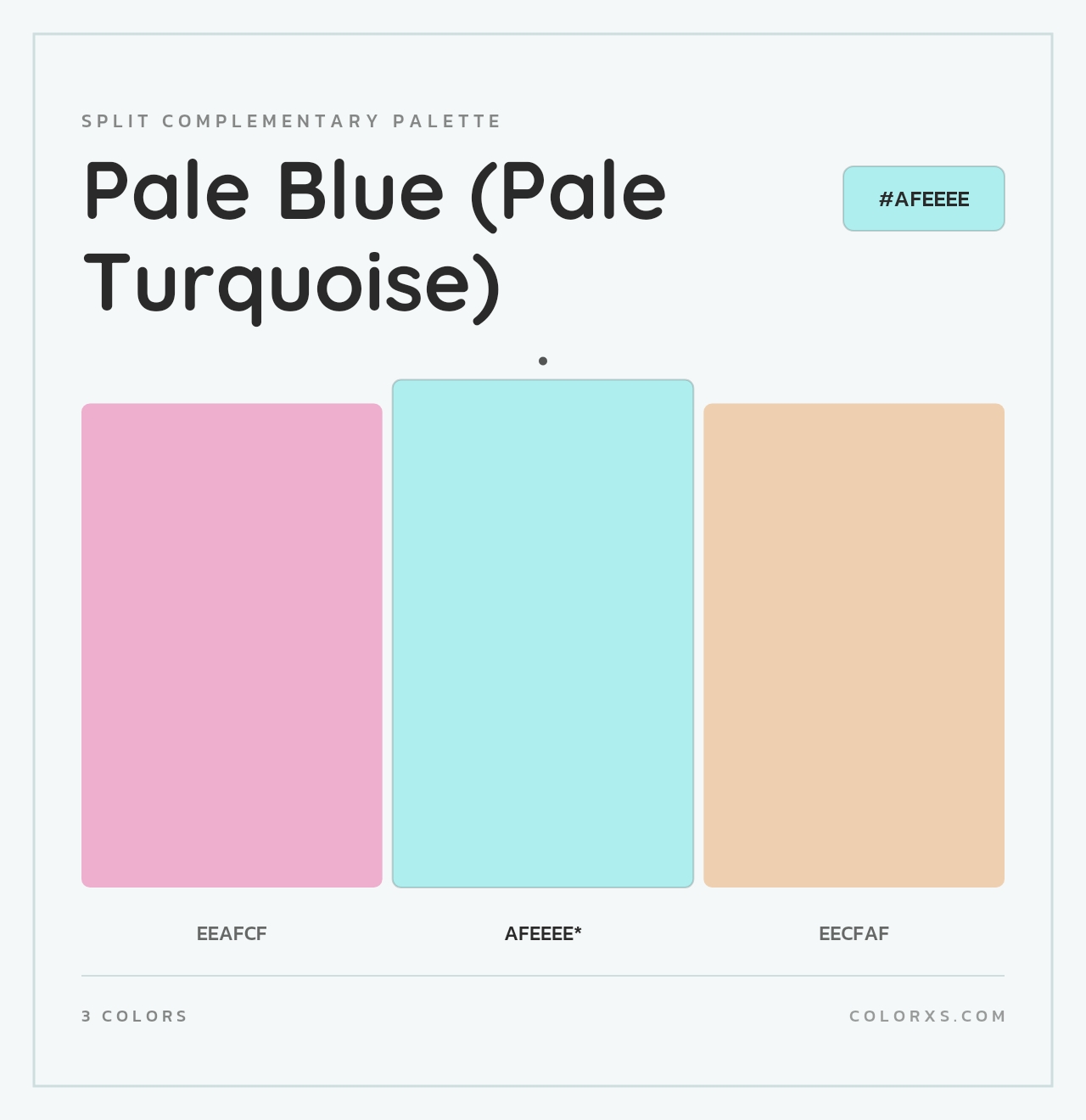 Pale Blue (Pale Turquoise) - Split-Complementary Color Palette