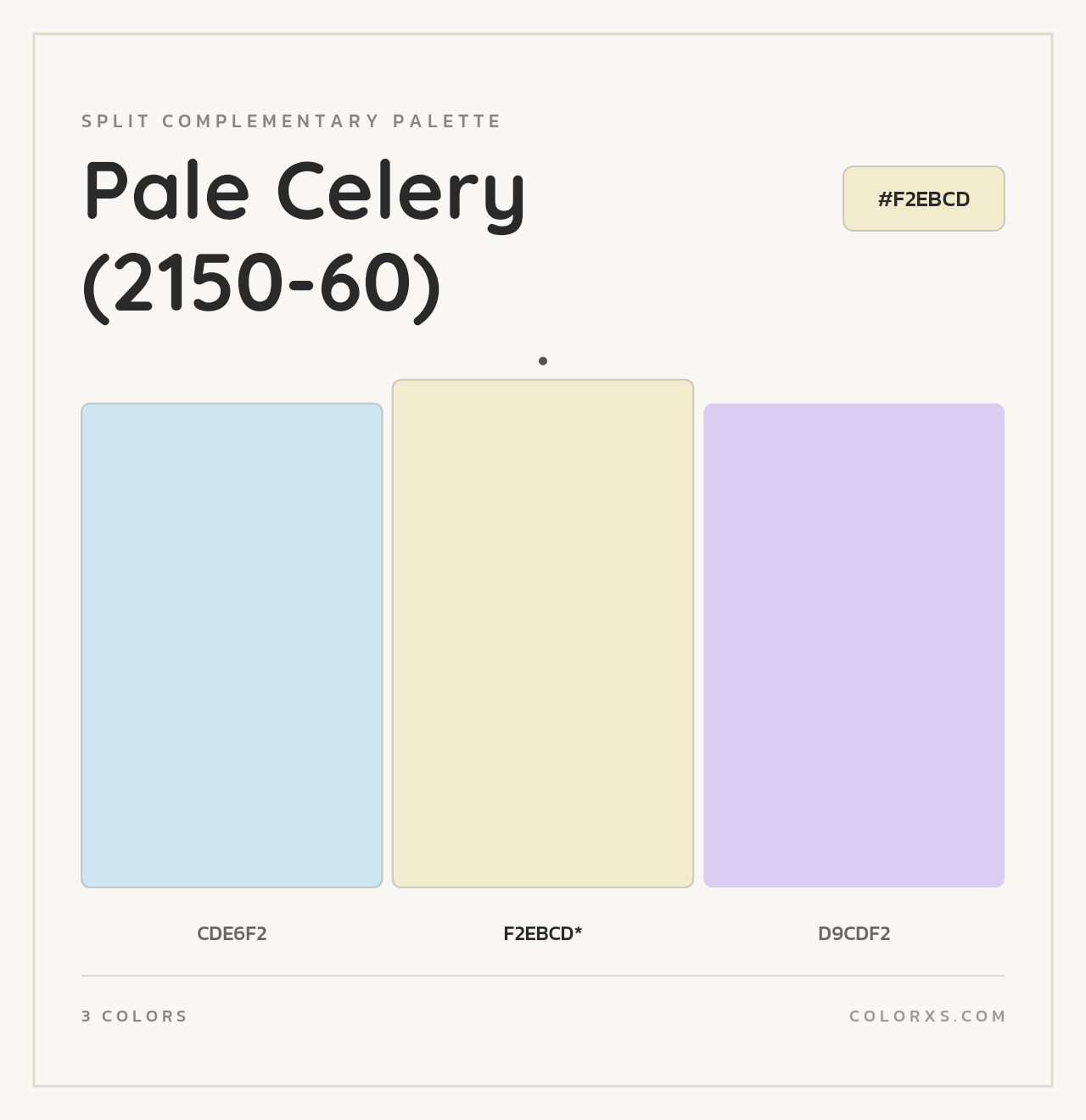 Pale Celery (2150-60) - Split-Complementary Color Palette