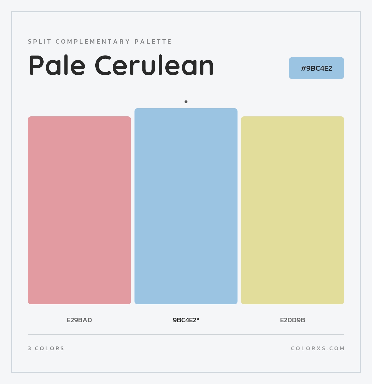 Pale Cerulean - Split-Complementary Color Palette