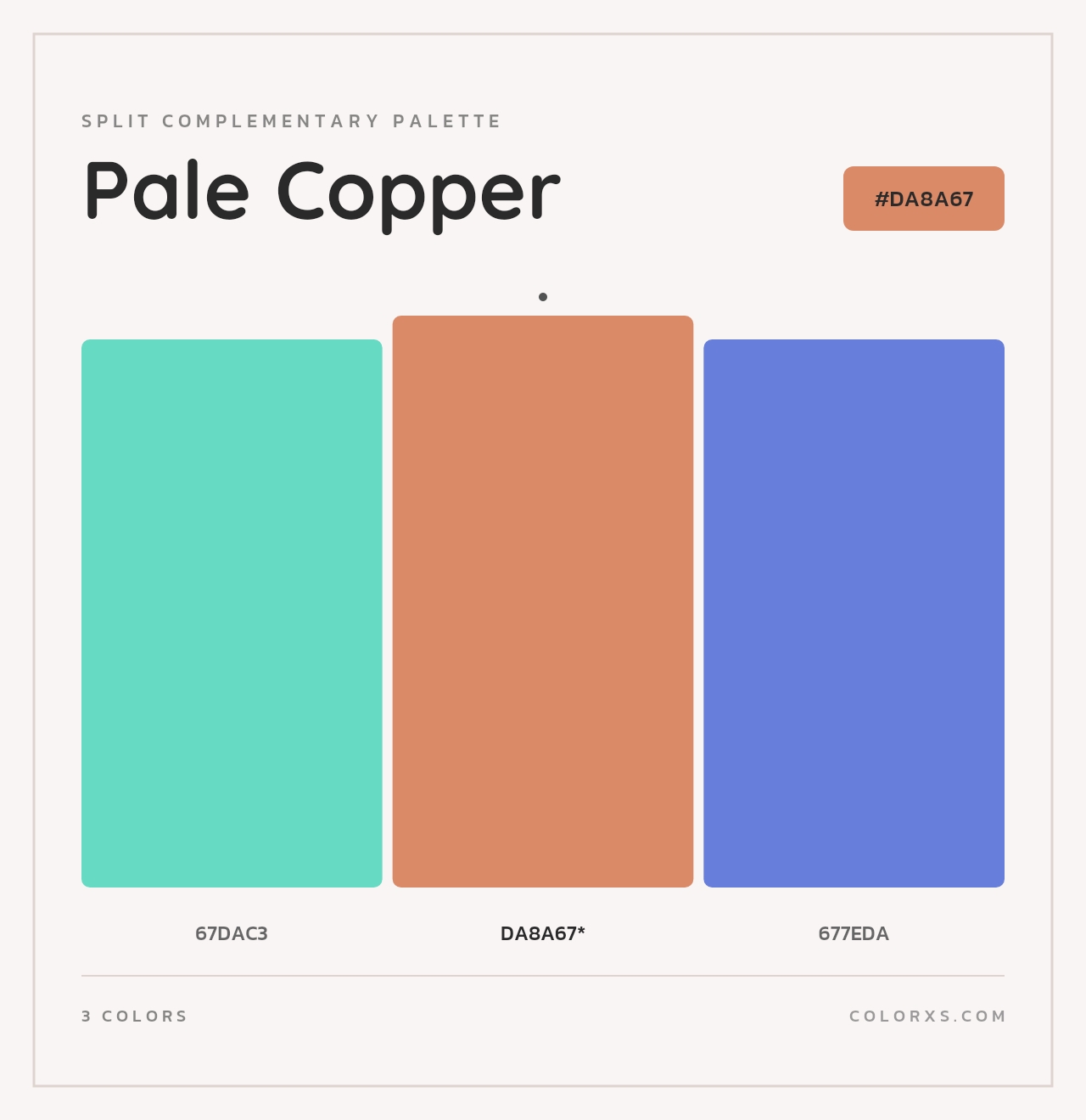Pale Copper - Split-Complementary Color Palette