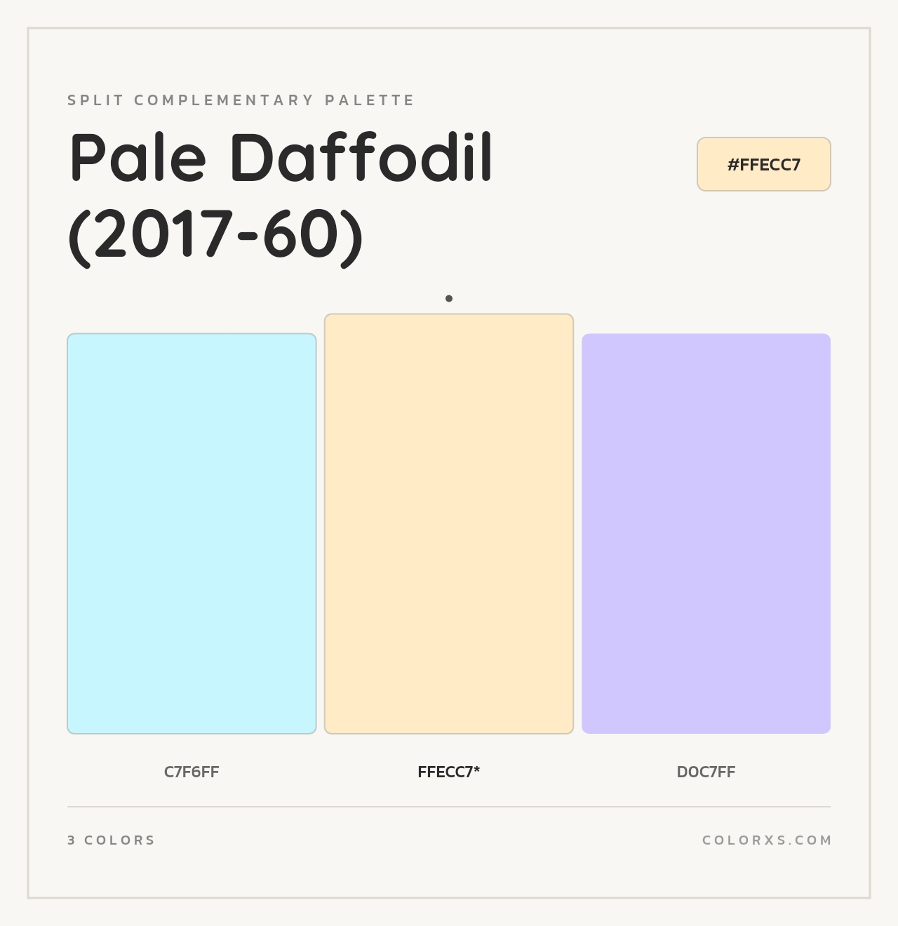 Pale Daffodil (2017-60) - Split-Complementary Color Palette