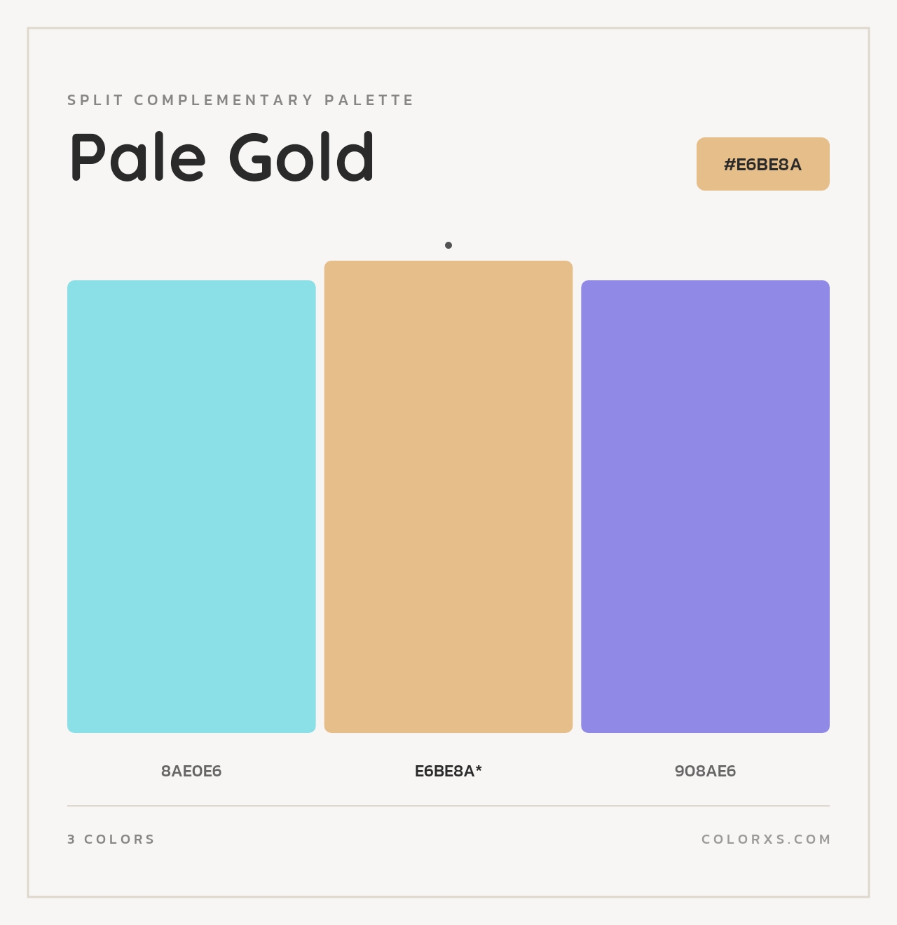 Pale Gold - Split-Complementary Color Palette