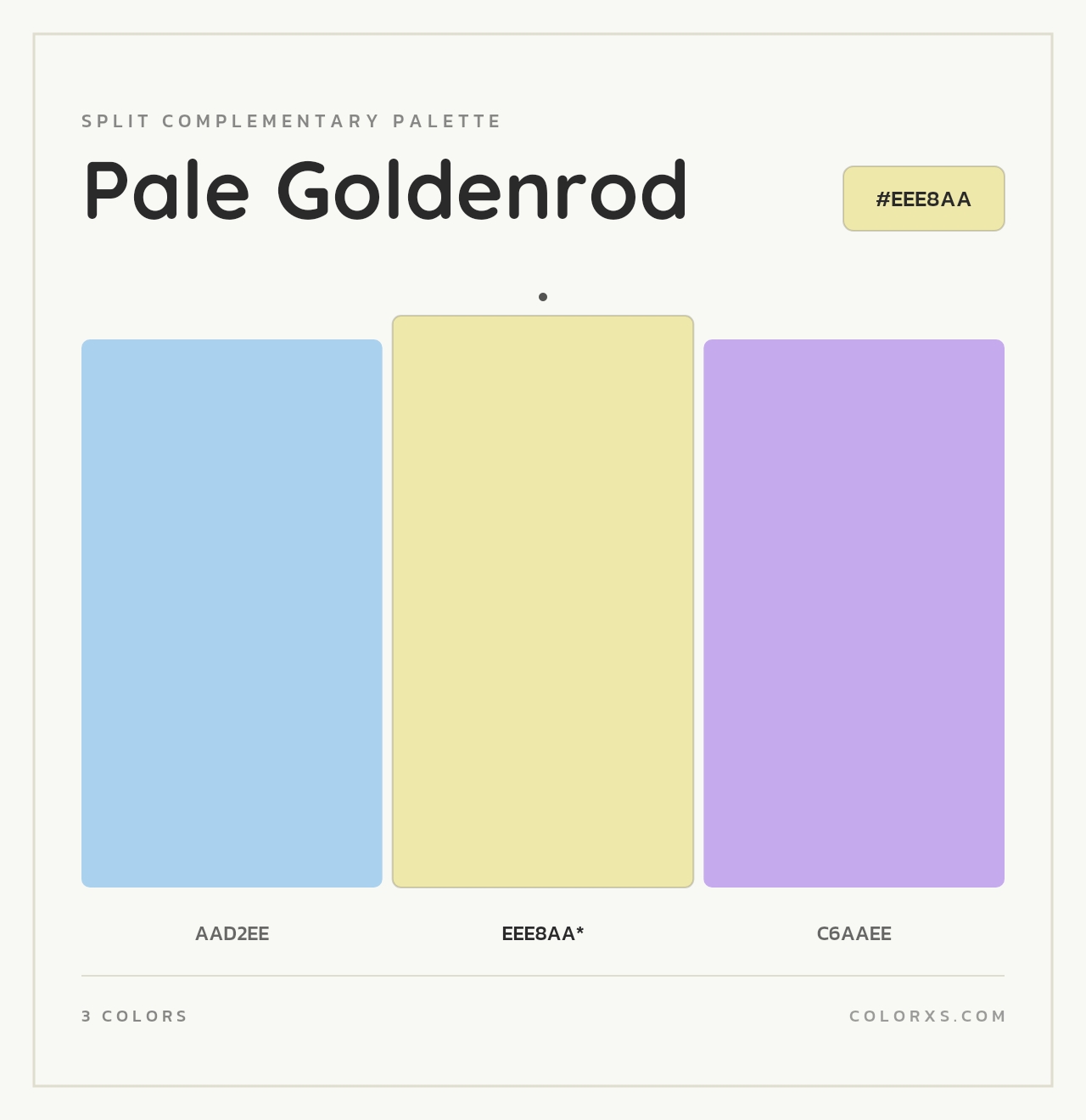 Pale Goldenrod - Split-Complementary Color Palette