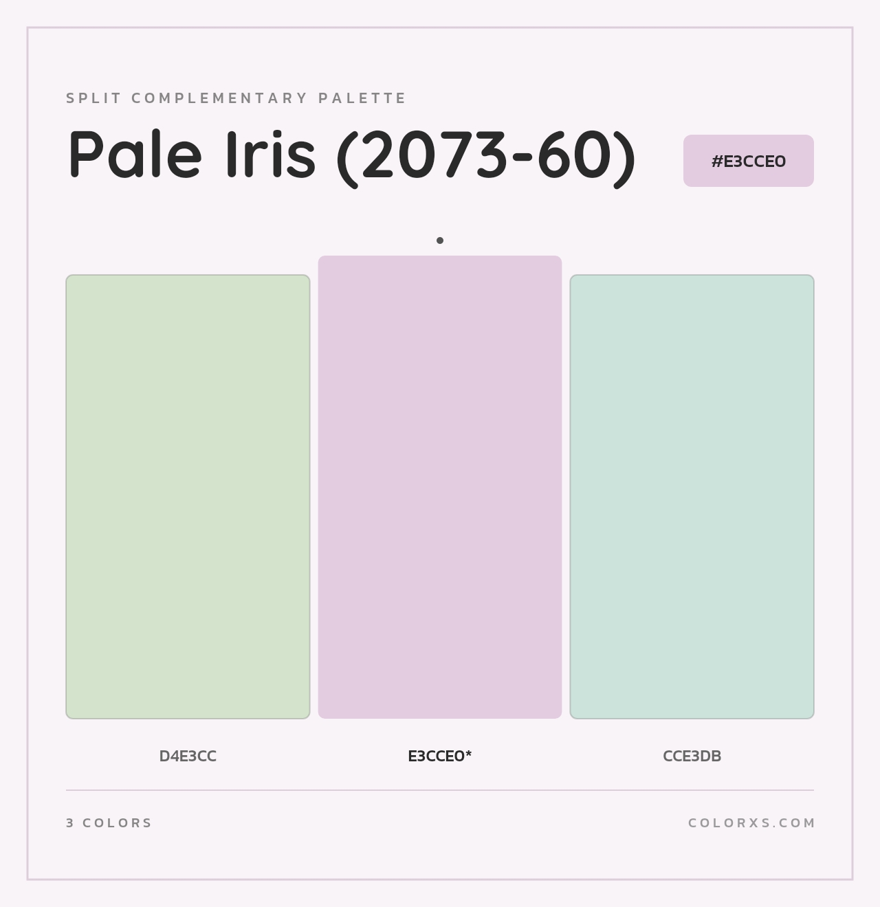 Pale Iris (2073-60) - Split-Complementary Color Palette