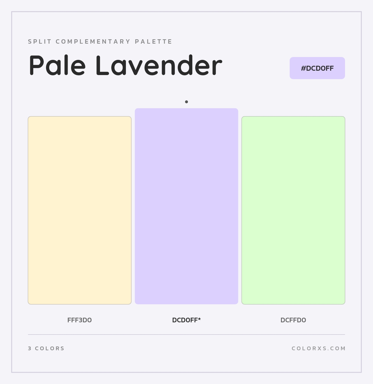 Pale Lavender - Split-Complementary Color Palette