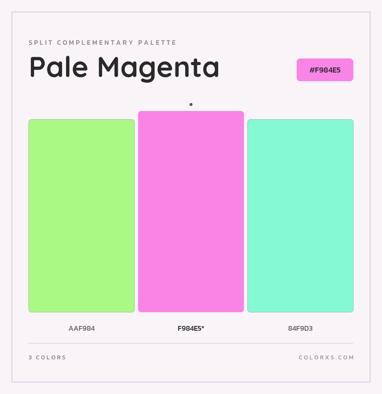 Pale Magenta - Split-Complementary Color Palette