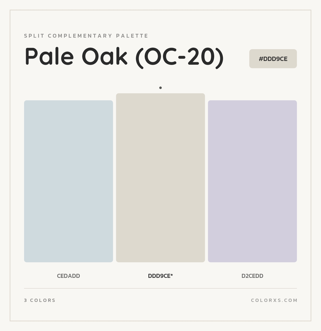 Pale Oak (OC-20) - Split-Complementary Color Palette
