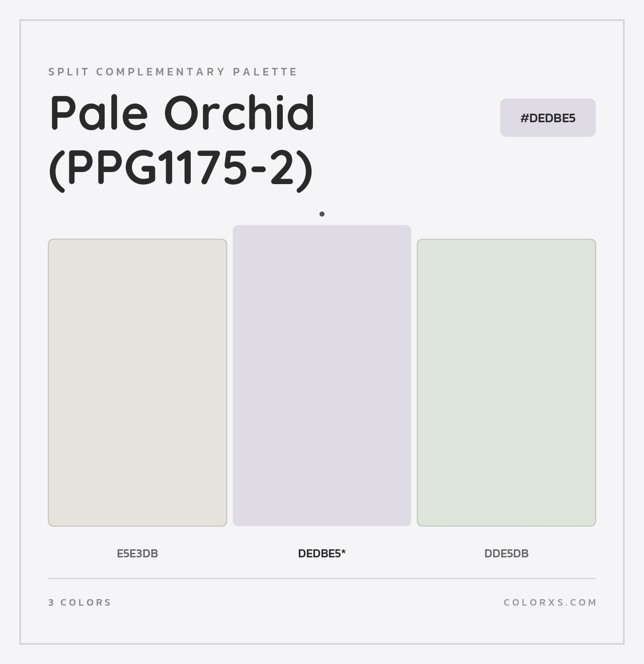 Pale Orchid (PPG1175-2) - Split-Complementary Color Palette