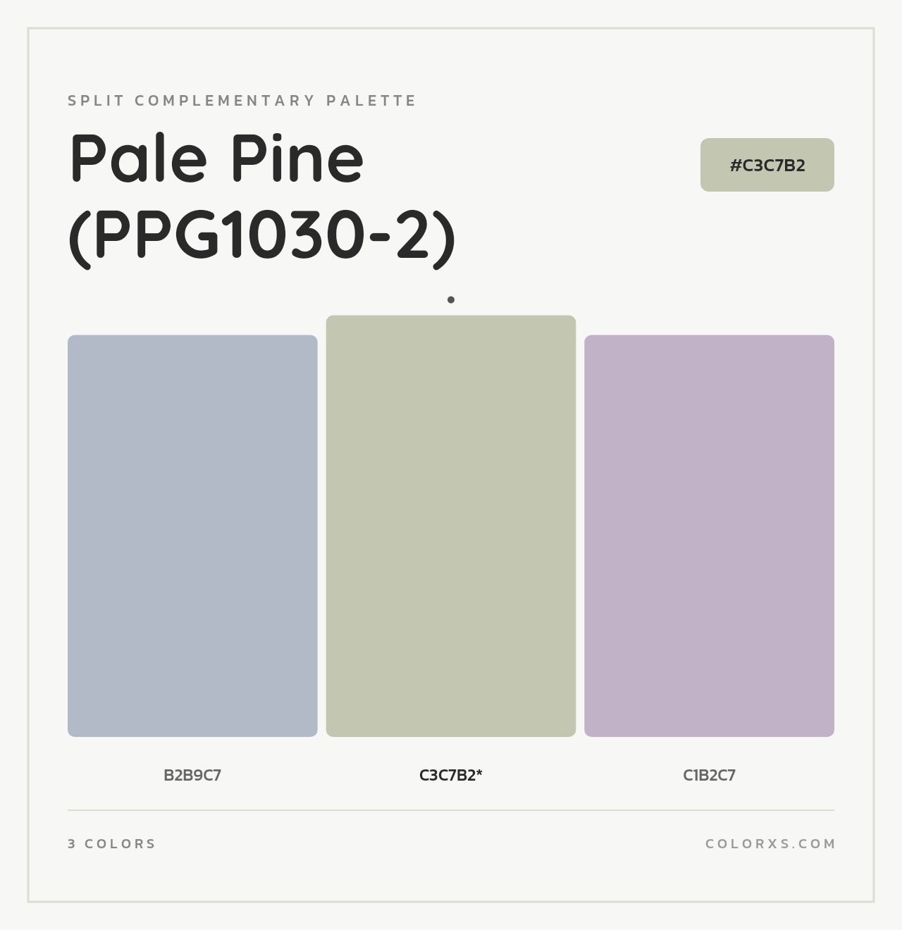 Pale Pine (PPG1030-2) - Split-Complementary Color Palette