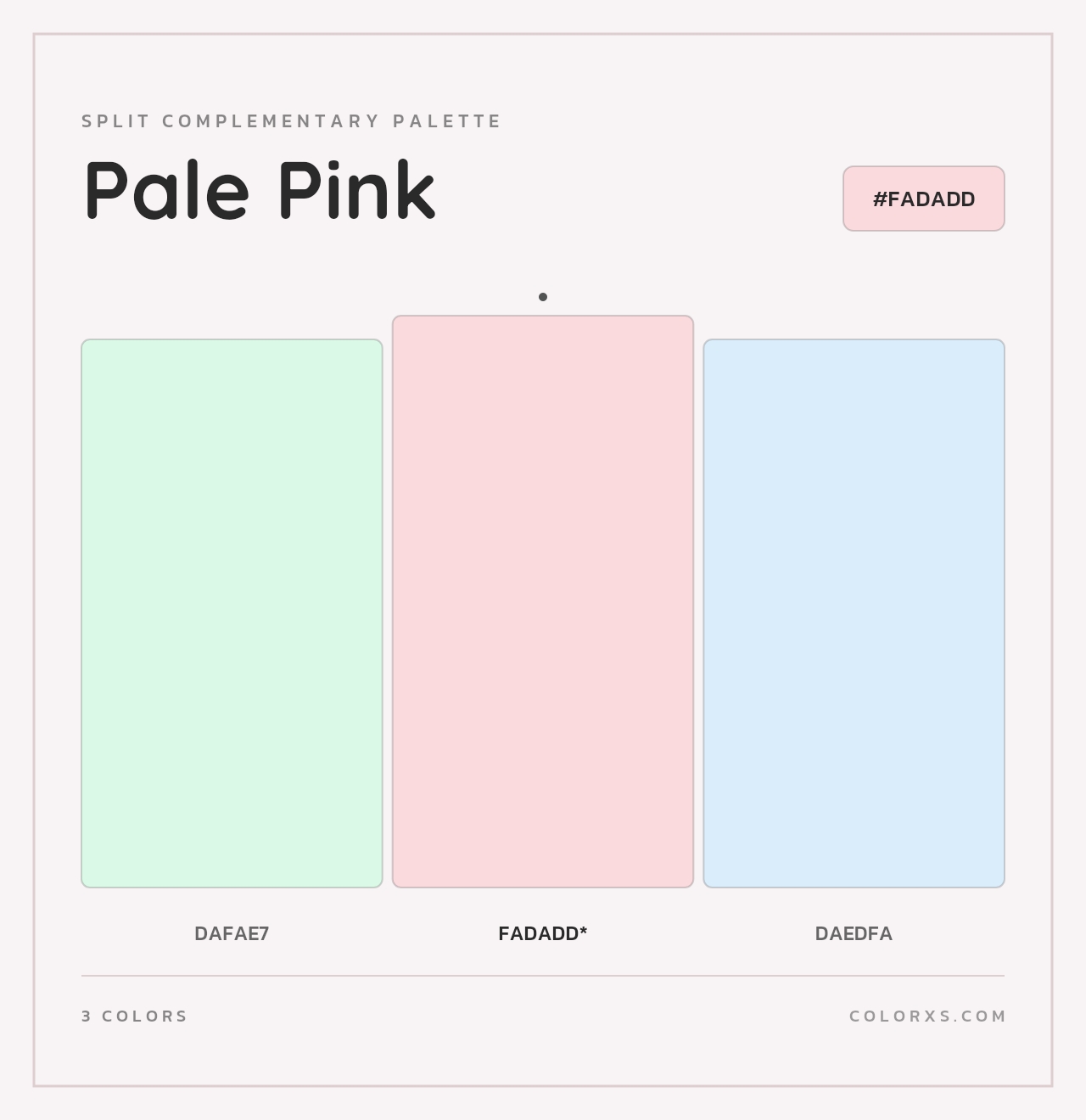 Pale Pink - Split-Complementary Color Palette