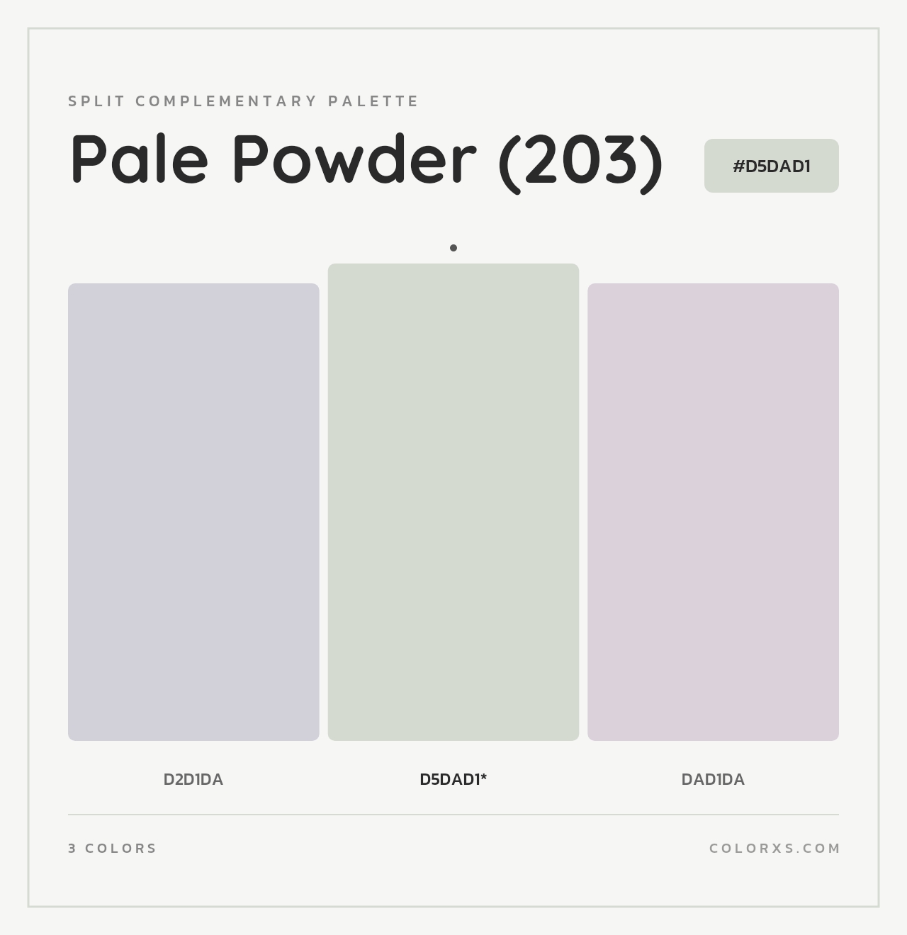 Pale Powder (203) - Split-Complementary Color Palette