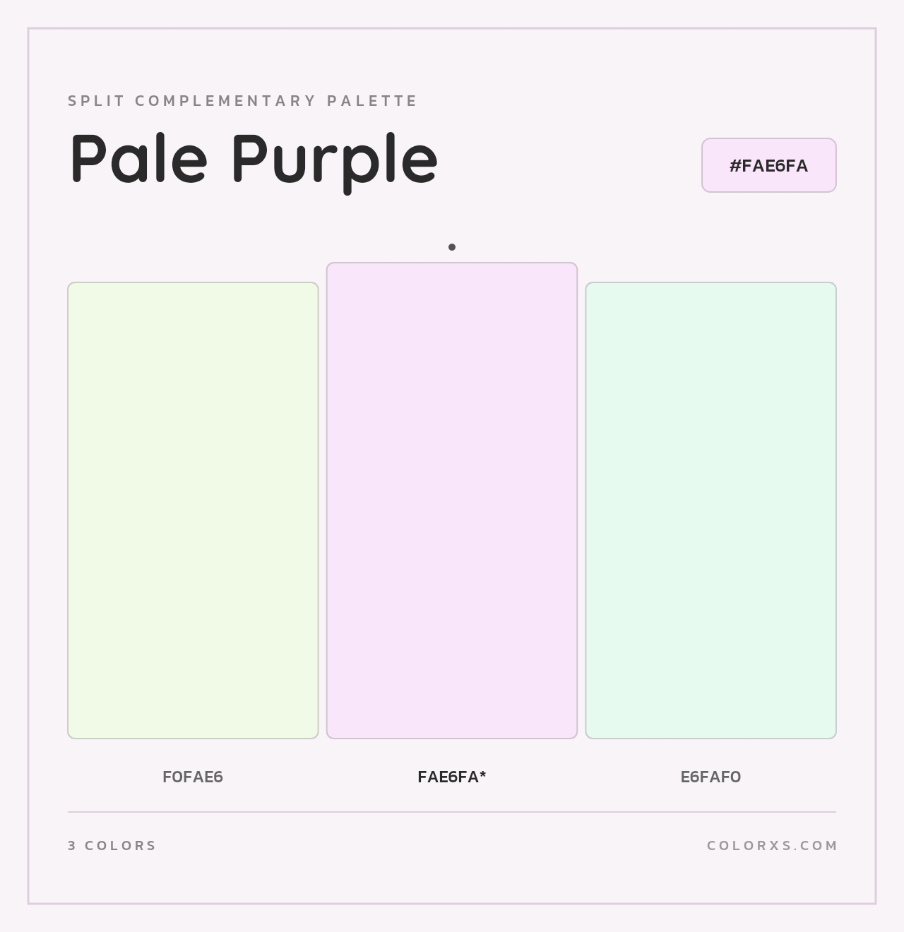 Pale Purple - Split-Complementary Color Palette