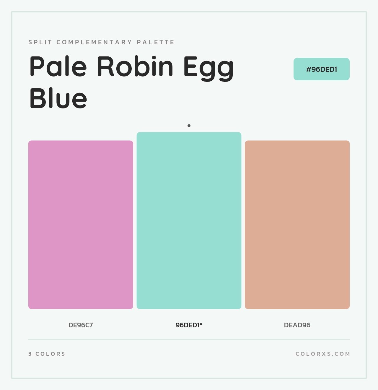 Pale Robin Egg Blue - Split-Complementary Color Palette