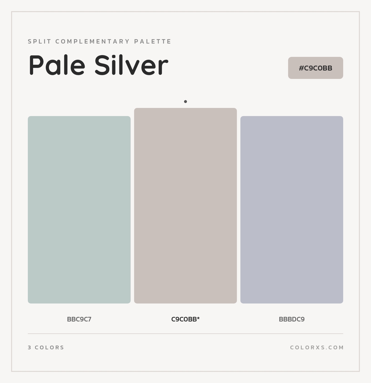 Pale Silver - Split-Complementary Color Palette