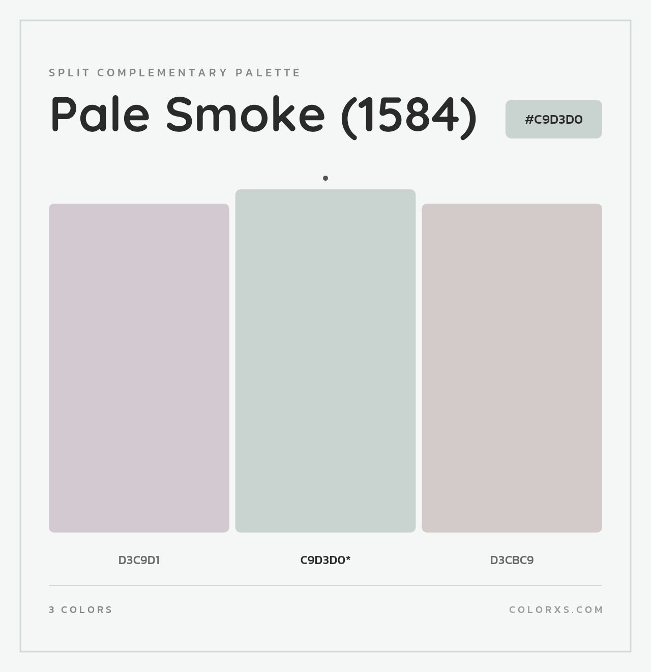 Pale Smoke (1584) - Split-Complementary Color Palette