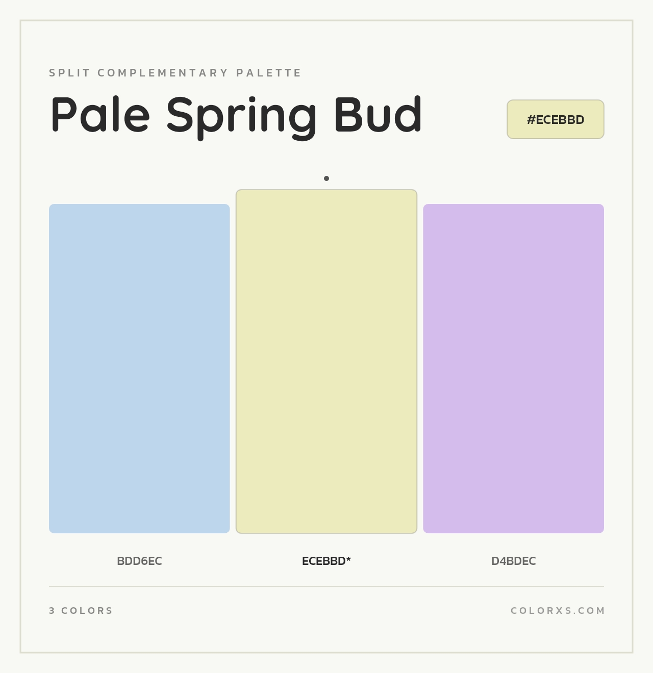 Pale Spring Bud - Split-Complementary Color Palette