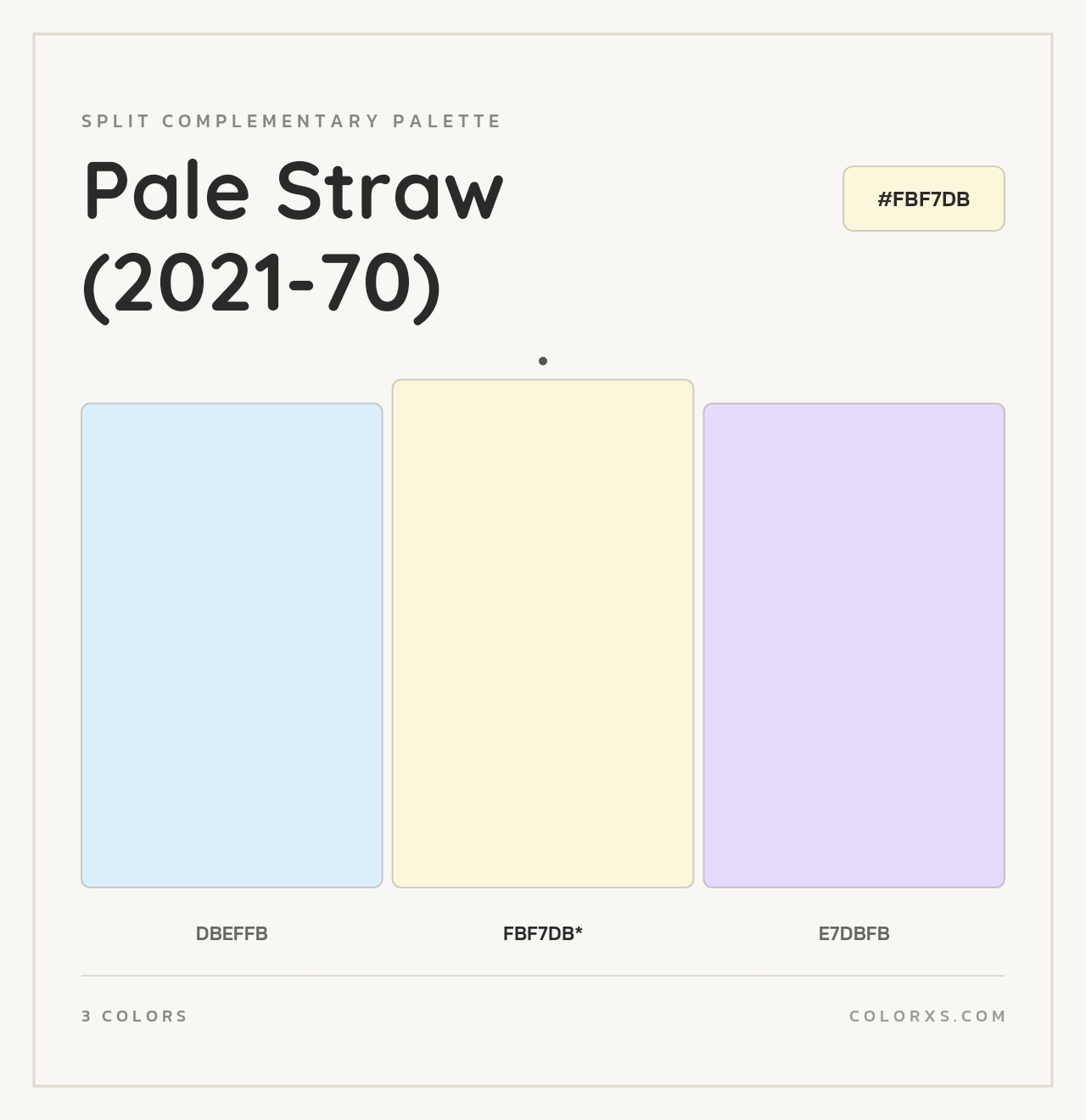 Pale Straw (2021-70) - Split-Complementary Color Palette